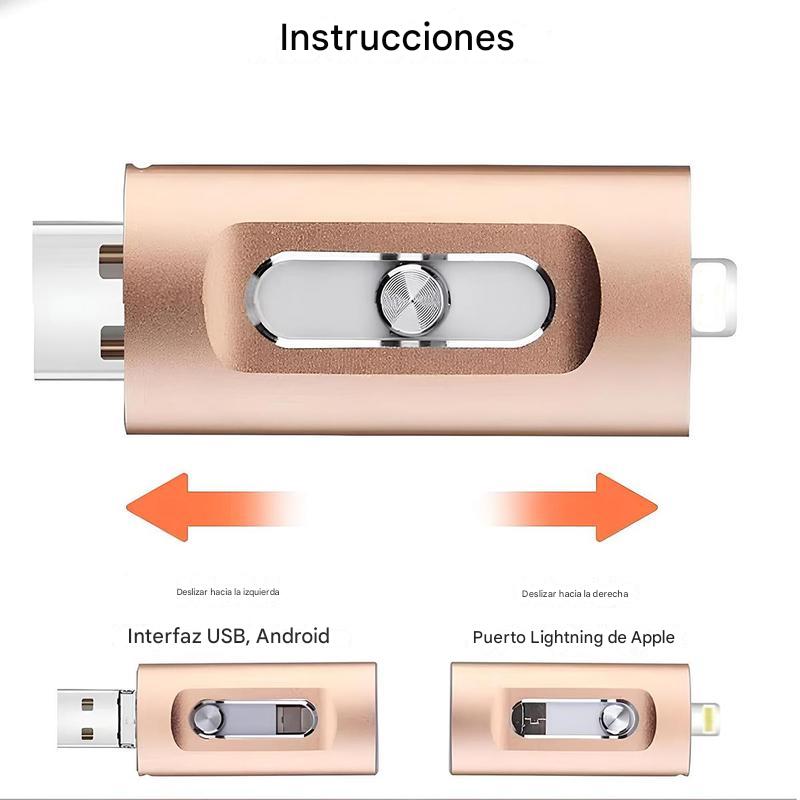 Memoria USB 4 en 1 de 16 a 256 GB con Micro USB, OTG y USB 3.0 para teléfono móvil y ordenador