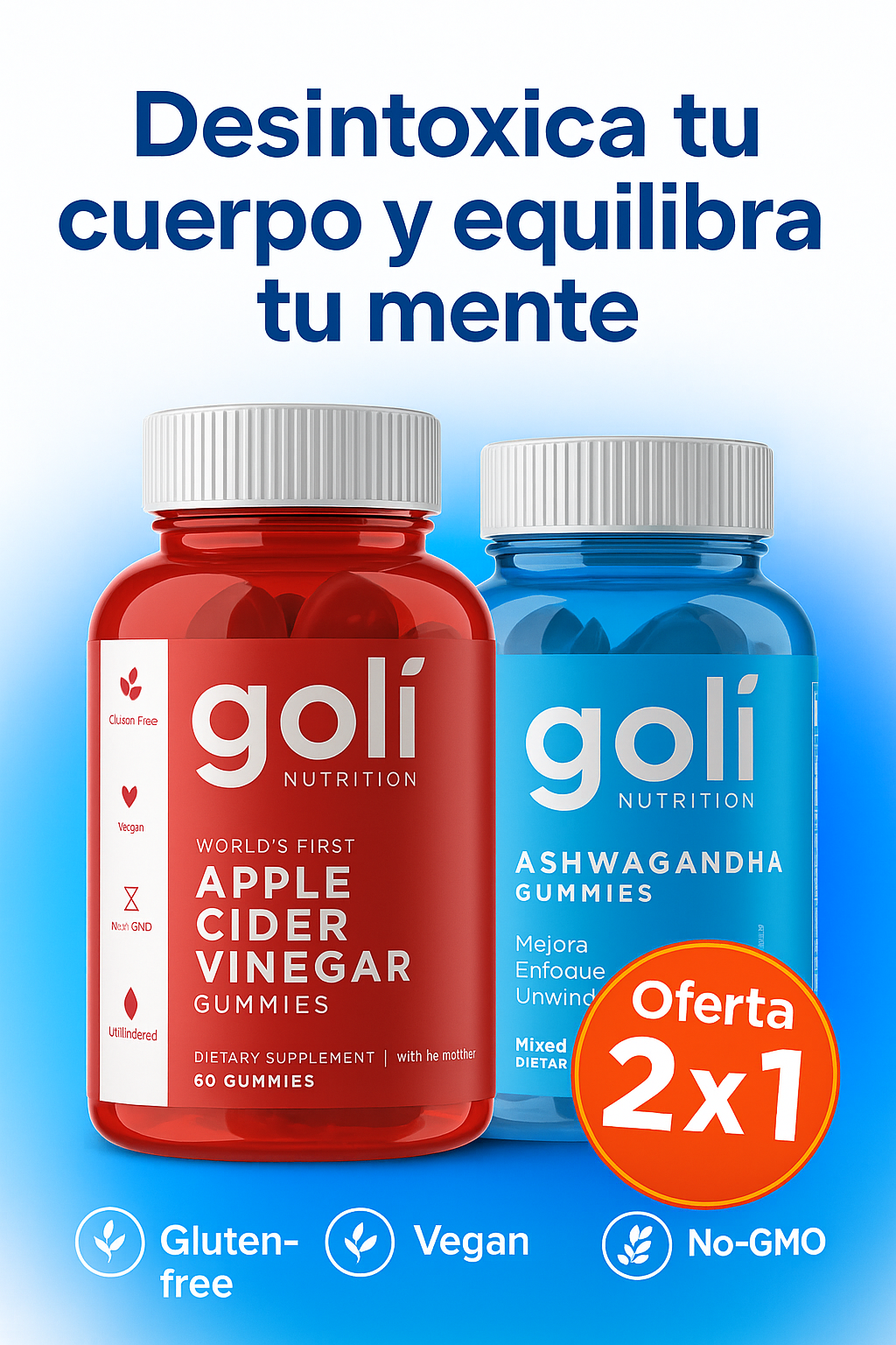 “GOLI WELLNESS DUO Reduce la hinchazón en 7 días y define tu cuerpo en 30