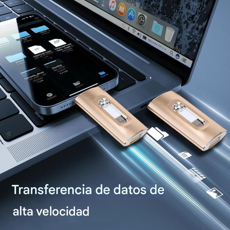Memoria USB 4 en 1 de 16 a 256 GB con Micro USB, OTG y USB 3.0 para teléfono móvil y ordenador