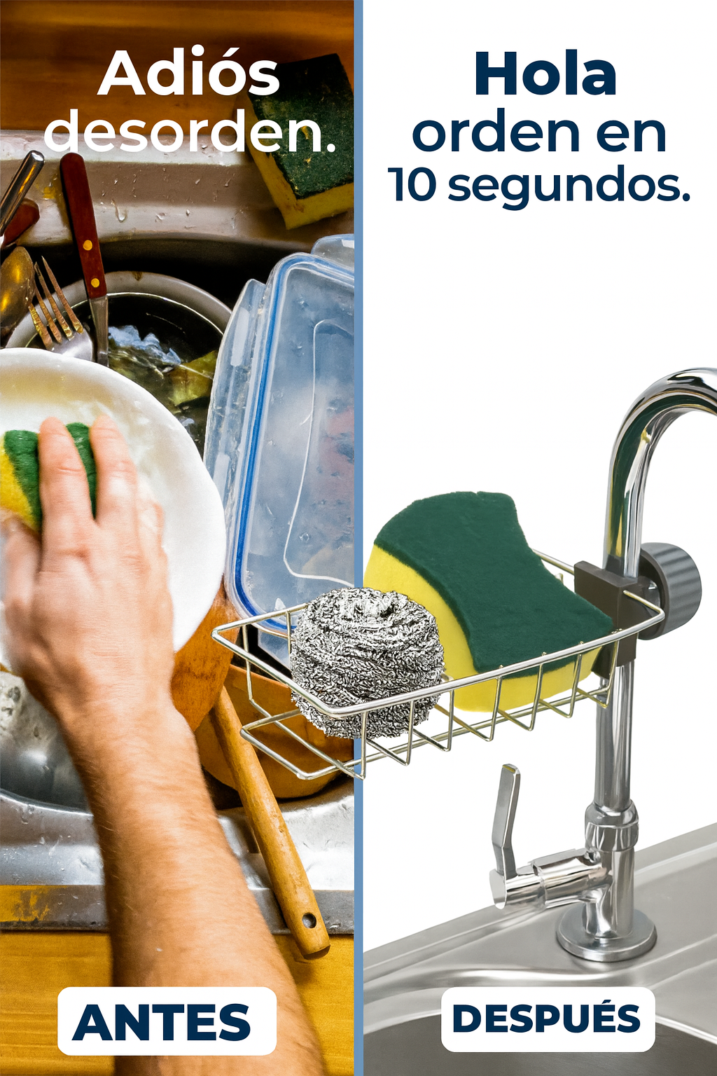 SteelDry® Ordena tu fregadero sin desorden ni humedad