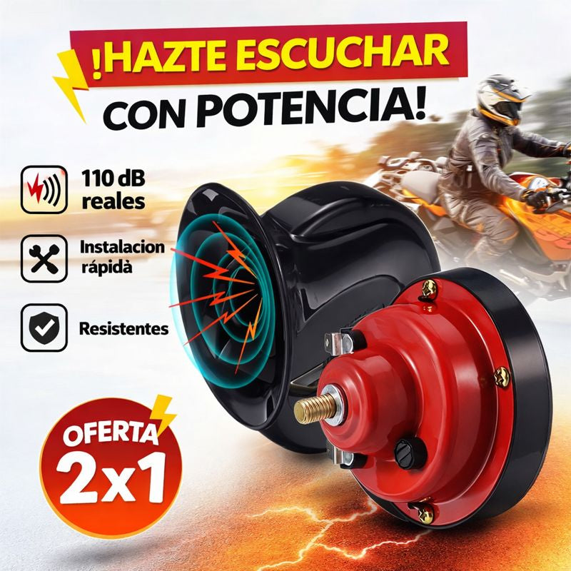 AlertaPro® Bocina de 110 dB para camiones, autos, moto.( sep 2 unidades)