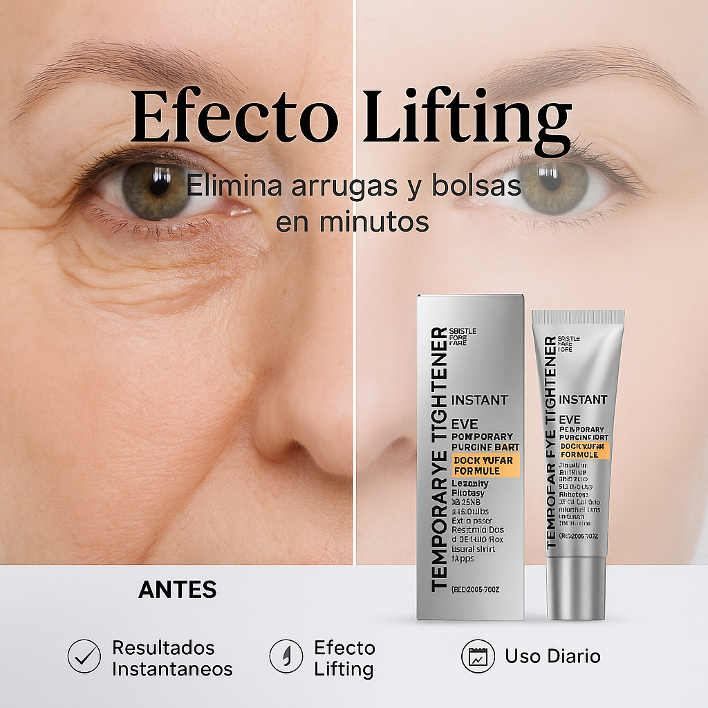 TEMPORARI EYE® Despídete de las bolsas y arrugas en solo 5 minutos