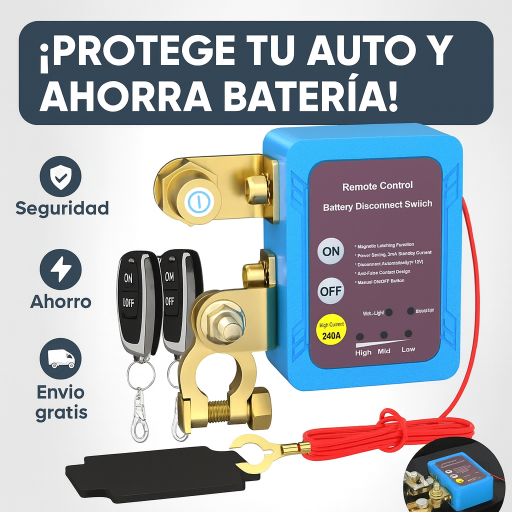 AutoShield® Evita robos y descargas de batería