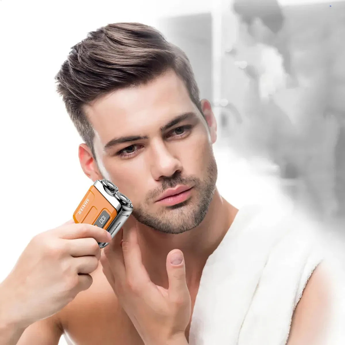 TrimPro ®  Afeitadora 360 para hombre y sin cortes en solo 2 minutos.