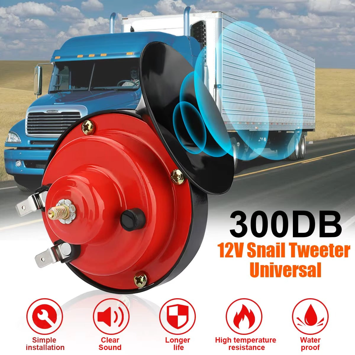 AlertaPro® Bocina de 110 dB para camiones, autos, moto.( sep 2 unidades)