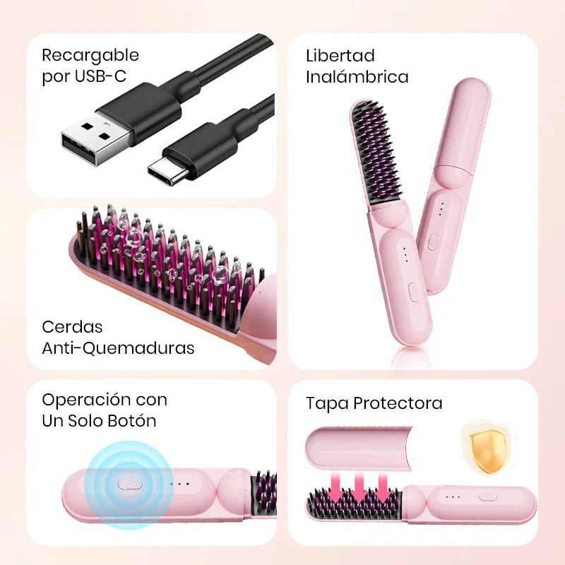 Cabello liso y brillante en solo 2 minutos, sin cables ni quemaduras.