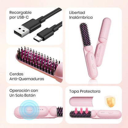 Cabello liso y brillante en solo 2 minutos, sin cables ni quemaduras.