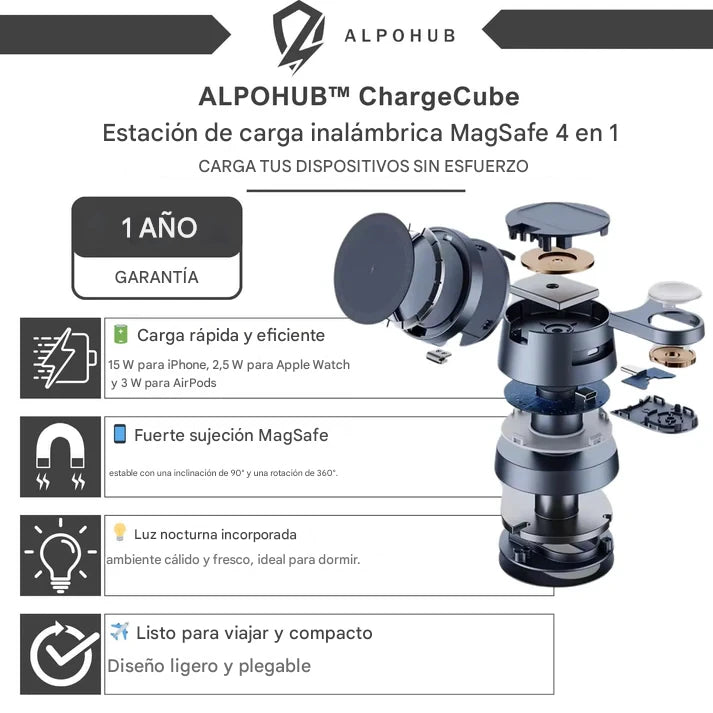 MagDock Pro Estación de carga 4 en 1